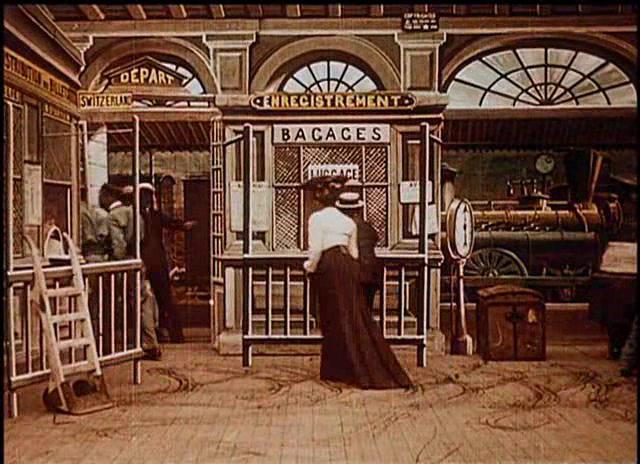 Кадр из фильма Невероятное путешествие / Le voyage à travers l'impossible (1904)