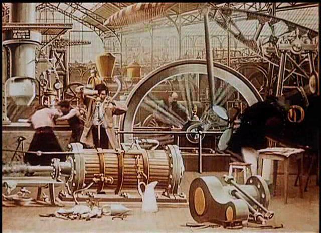 Кадр из фильма Невероятное путешествие / Le voyage à travers l'impossible (1904)
