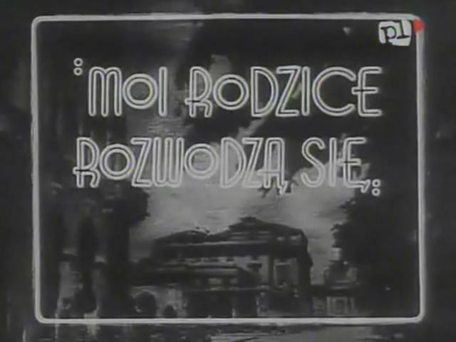 Кадр из фильма Мои родители разводятся / Moi rodzice rozwodza sie (1938)
