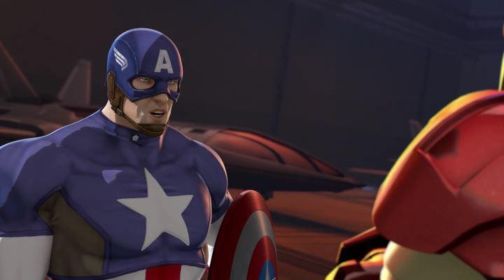 Кадр из фильма Железный человек и Капитан Америка: Союз героев / Iron Man and Captain America: Heroes United (2014)