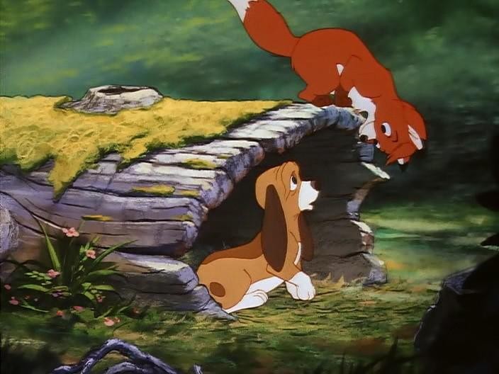 Кадр из фильма Лис и охотничий пес / The Fox and the Hound (1981)