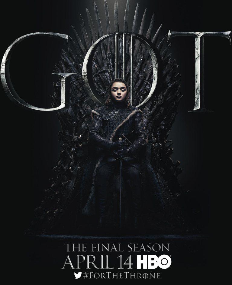 arya-stark на железном троне - Игра престолов 8 сезон Постер